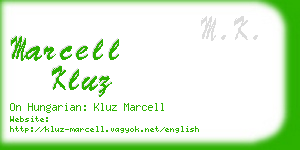 marcell kluz business card